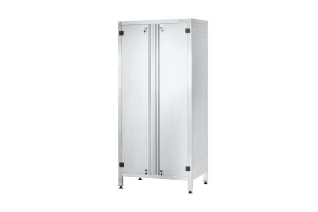 Шкаф кухонный ШЗКп - 600*600*1800 "Profi Inox", двери распашные, 3 сплошные полки, без к-та замков