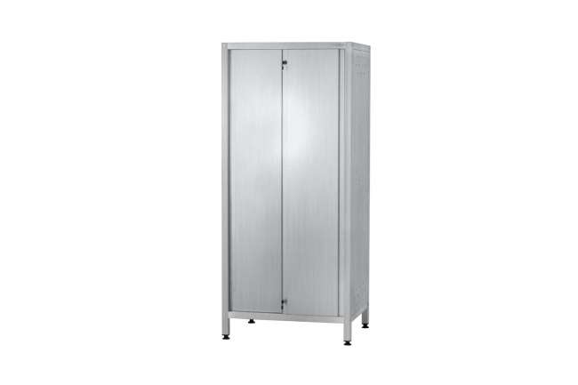 Шкаф кухонный ШЗКп - 1200*500*1800 "Profi Inox", двери-купе, 2 сплошные полки, без к-та замков